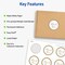 Avery Printable Round Labels, 2" Diameter, Matte White with Metallic Gold Borders, Permanent Adhesive, 120 Blank Labels (22875)